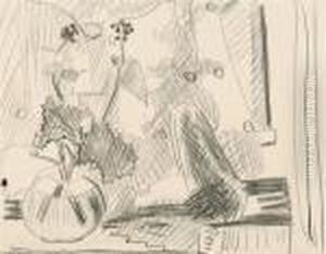 Interieur Mit Blumen In Vase by Ernst Ludwig Kirchner