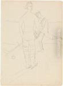 Eishockeyspieler by Ernst Ludwig Kirchner
