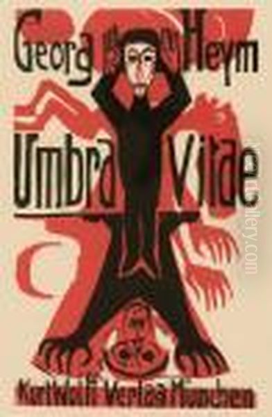 Georg Heym. Umbra Vitae.
Nachgelassene Gedichte. Mit 47 Orig.-holzschnitten Von Ernst Ludwig
Kirchner - view 1