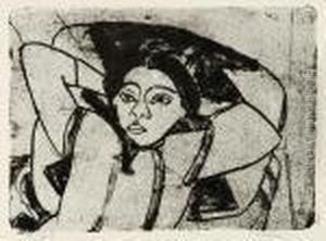 Liegendes Madchen by Ernst Ludwig Kirchner