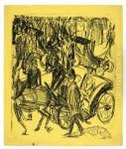 Leipziger Strasse, Kreuzung by Ernst Ludwig Kirchner