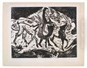 Madchen Mit Ziegen by Ernst Ludwig Kirchner