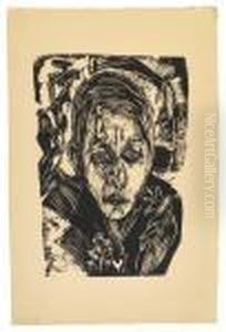 Portrait Nele Van De Velde - Junges Madchen Mit Zigarette by Ernst Ludwig Kirchner