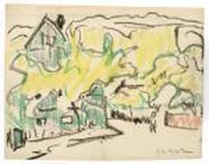 Landschaft Bei Dresden by Ernst Ludwig Kirchner