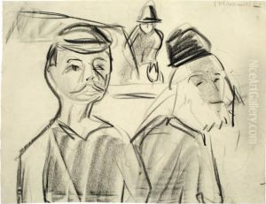 Drei Manner by Ernst Ludwig Kirchner