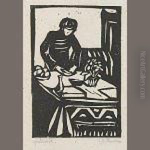 Madchen Am Tisch by Ernst Ludwig Kirchner