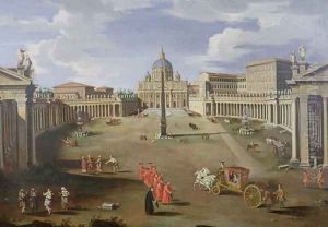 A View of St. Peter's in Rome by (circle of) Wittel, Gaspar van (Vanvitelli)