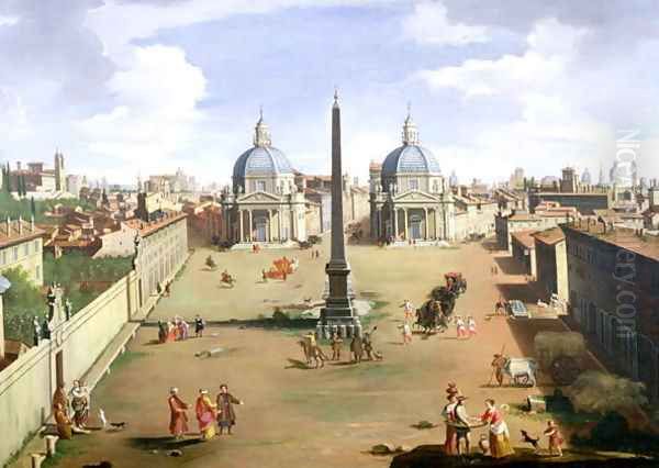A View of the Piazza del Popolo in Rome by (circle of) Wittel, Gaspar van (Vanvitelli)