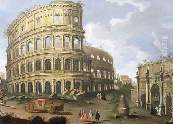 A View of the Colosseum in Rome - view 1
