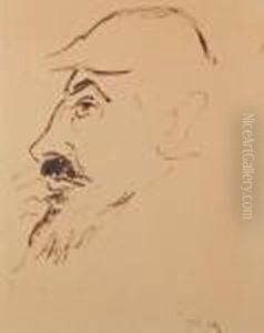 Profil D'homme by Jecheskiel Dawid Kirszenbaum