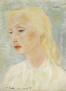 Portrait D'eva Busch by Jean Kisling