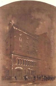 Architectural drawing for a warehouse, 1855 by Alfred Waterhouse