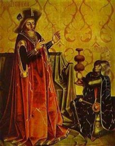 Abishai Kneeling Before David 1435 by Konrad Witz