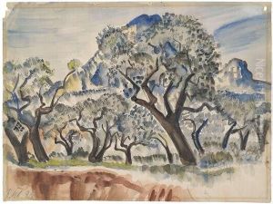 Landscape In The South Of France With Trees by Paul Kleinschmidt