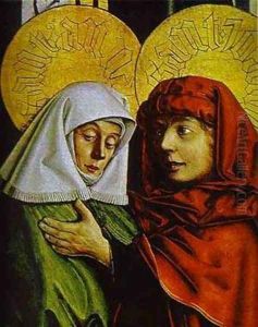 Meeting Of Joahim And Anna By The Golden Gates Detail by Konrad Witz