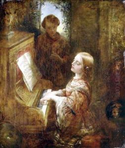 The Evening Hymn, c.1850s by Alfred Woolmer