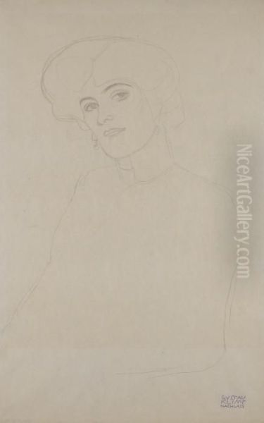 Damenbrustbild Im
Dreiviertelprofil Nach Links (bust Of A Woman In Three-quarter Profile
To The Left) - view 1