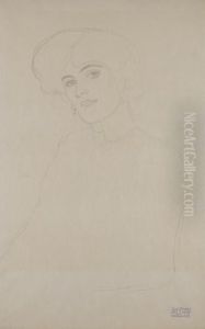 Damenbrustbild Im
Dreiviertelprofil Nach Links (bust Of A Woman In Three-quarter Profile
To The Left) by Gustav Klimt