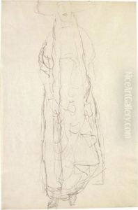 Bildnis Adele Bloch-bauer, Mit Hut Und Tasche by Gustav Klimt