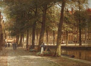 Selling Flowers At The Smidswater, The Hague Selling Flowers At The Smidswater, The Hague