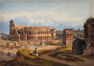 Das Kollosseum In Rom by Franz Knebel