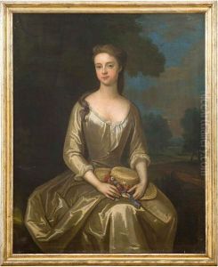 Ritratto Di Gentildonna Con Cappello Ornato Di Fiori by Sir Godfrey Kneller