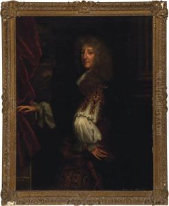 Portrait Of George Booth 
(1622-1684), 1st Baron Delamer Of Dunham Massey, M.p., Standing 
Three-quarter Length by Sir Godfrey Kneller