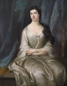 Portrait Of A Lady, Three Quarter Length, Wearing White by Sir Godfrey Kneller