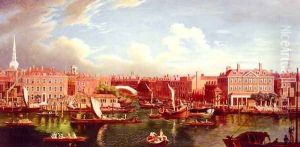 View Of The Thames At The Joining Of The River Fleet by Samuel Wale