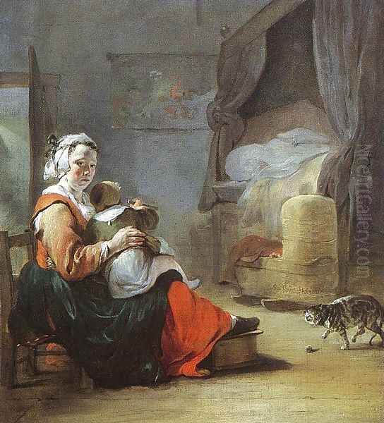 Mother and Child with Cat 1647 - view 1