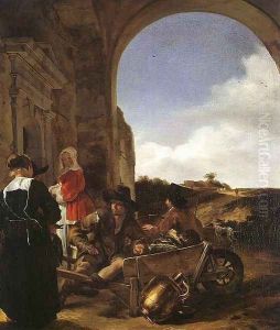 The Vegetable Merchant 1656 by Jan Baptist Weenix
