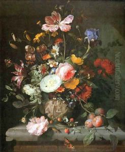 Flowers in a Stone Vase