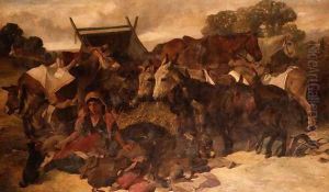 Waiting for Hire, Hampstead Heath by Henry Weekes