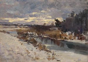 Spring Thaw by Konstantin Alexeievitch Korovin