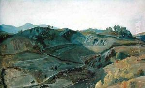 A rugged valley in Italy, c.1833-34 by Friedrich Wasmann