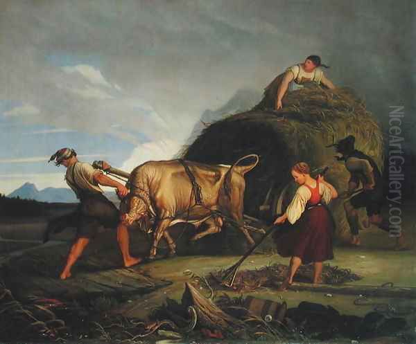 Harvesting the Hay Before the Storm, 1844 - view 1