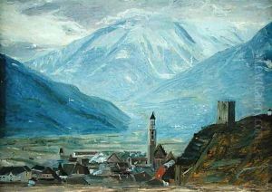 Merano in the Snow, c.1840 by Friedrich Wasmann