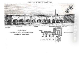 Old Fort William, Calcutta, with a Conjectural View of the 'Black Hole' and Adjacent Chambers as seen from the Parade Ground Old Fort William, Calcutta, with a Conjectural View of the 'Black Hole' and Adjacent Chambers as seen from the Parade Ground