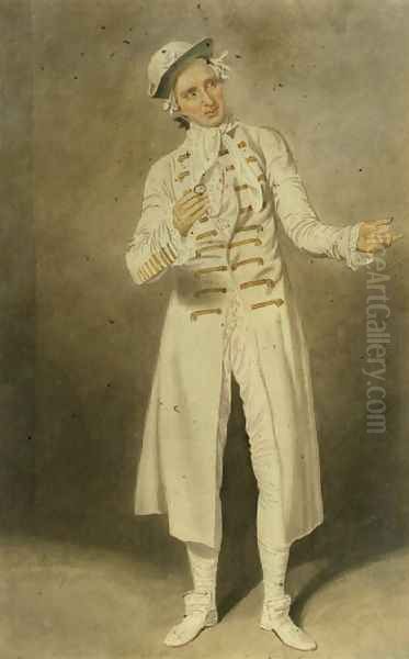 William Farren (1786-1861) as Lord Ogleby in 'The Clandestine Marriage' by David Garrick and George Coleman the Elder at the Covent Garden Theatre, 1818 - view 1