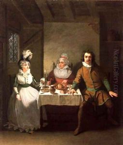 Maria Bland as Josephine, Ursula Booth as Winifred and John Bannister as Walter in The Children of the London Wood by Samuel de Wilde