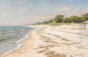 Kustlandskap I Sommarsol by Johan Krouthen