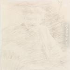 A Pair Of Portraits Of The Danish Literary Georg Brandes by Peder Severin Kroyer