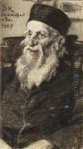 Portrait Of An Old Man At Middelfart Mental Hospital by Peder Severin Kroyer