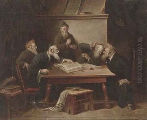 Rabbis in a debate by B. Werner