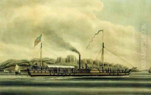 The Hudson River Steamboat, Clermont, c.1858