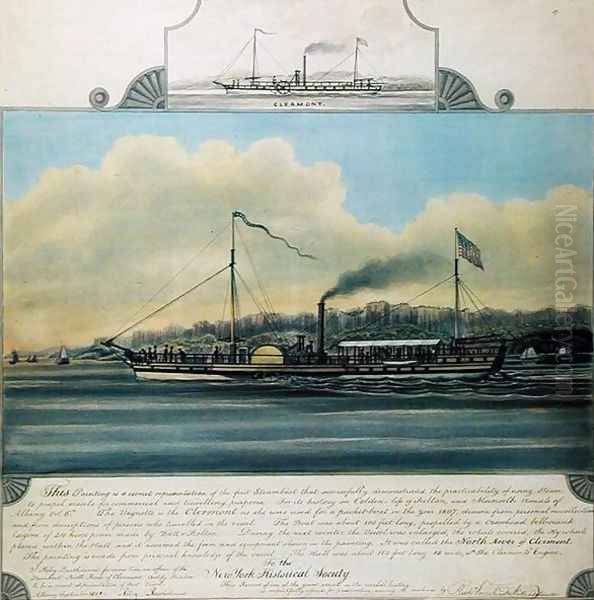 Hudson River Steamboat Clermont, 1858 - view 1