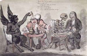 The Doctor and his Friends, engraved by Issac Cruikshank (c.1756-c.1811) c.1798 by George Moutard Woodward
