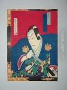 Un Acteur En Buste En Kimono Bleu