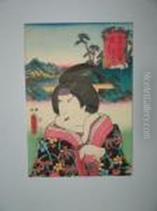 Une Jeune Femme En Buste by Gototei Kunisada