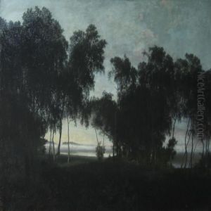 Morning Mist In The Forest Edge by Janus Andreas Bartholin La Cour